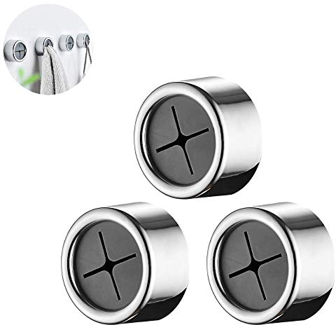 Coolon Geschirrtuchhalter,3 Stück Selbstklebender Handtuchhalter,Starke Viskosität ABS Handtuchhaken Runden Handtuchklemme Tuchhaken für Bad, Küche und Haushalt