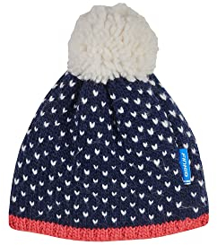 Finkid Pekoni Kinder Grobstrickmütze mit Pünktchen und Bommel