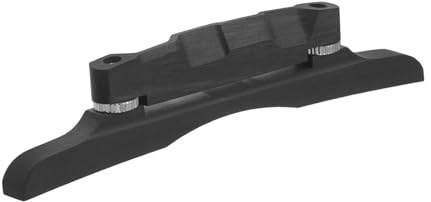 Toyvian Hölzerne Mandolinenbrücke aus Ebenholz Schwarz Kompakt und Leicht für Präzise Intonation Ersatzsteg für Mandoline bei Auftritten Unterwegs