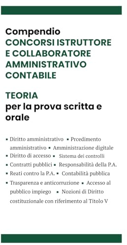 Compendio - Concorsi Istruttore e Collaboratore Amministrativo Contabile