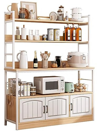 CCKUHN Regale, Konsolentisch, Küchenlagerregal, vom Boden bis zur Decke, mehrschichtiges Sideboard, Ofenschrank, multifunktionaler Spind, Geschirraufbewahrung für Esszimmer, Wohnzimmer,
