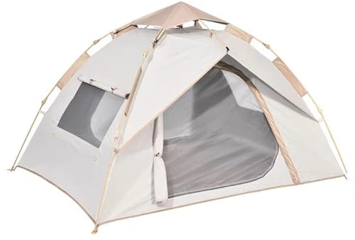 Strandzelt Pop Up 2-3 Personen, Pop Up Zelt Strandmuschel Uv Schutz Backpacking-Zelte, Automatisches Familien-Campingzelt, Tragbares Kuppelzelt Für Wandern Und Reisen (Color : /Beige)