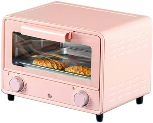 Horno eléctrico de 12 litros, puerta de vidrio a prueba de explosiones, temperatura de amplio rango, mini horno tostador, bandeja extraíble para migas, freidoras de aire con múltiples funciones