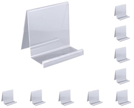 10 Set Purse Jewelry Transparent Acrylic Clutches Holder Wallet Rack Shelf Organizer Phone Business Office Countertop Exhibition