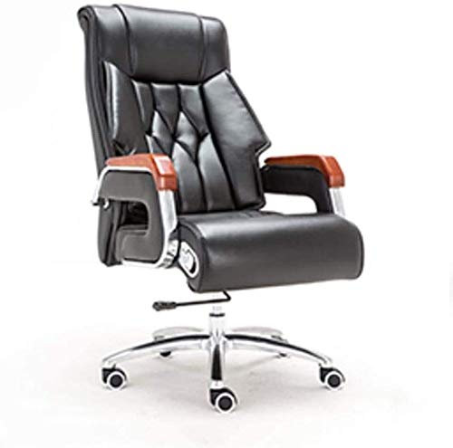 Executive-Drehtisch, Verstellbarer Drehtisch fürs Büro, mit Armlehnen, Lordosenstütze, Schreibtisch, ergonomisch, Air, Air, Boss, Air, neigbarer Computertisch, Home-Leder, Arbeitszimmer, DRE