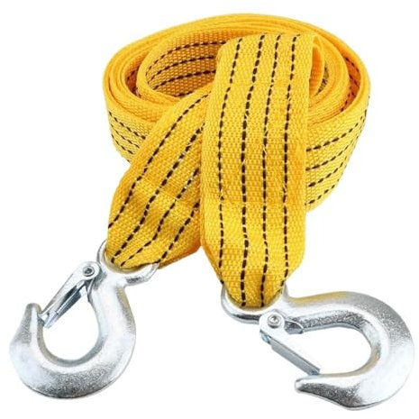 ZWCSHUU Abschleppseile 300 cm 3 Tonnen Auto Abschleppseil Abschleppgurt Nylon Legierung Stahl Haken Notfall Werkzeuge for Anhänger Off Road 4x4 Motorrad Zubehör