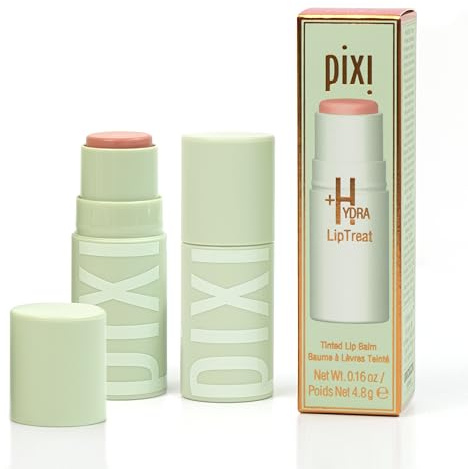 Pixi Beauty +Hydra LipTreat | Farbton: Peach-y | Getönter Feuchtigkeitsspendender Lippenbalsam | Nährende & Leichte Formel für Weiche Lippen | 0,16 oz/4,8 g