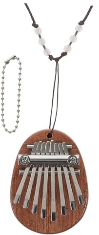 VICASKY Mini pianoforte a pollice in legno Suoni portatile e strumento musicale creativo con presa comoda per gli amanti della musica e in viaggio