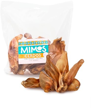 MIMOS Schweineohren Hunde Kauartikel 500g - Getreidefreie Kausnacks für Hunde ohne künstliche Zusatzstoffe, Schonend getrocknet, Unterstützen die Zahnpflege