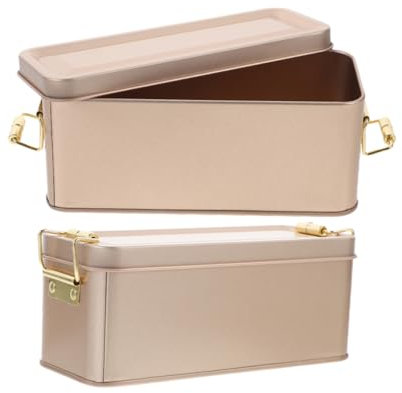 Cabilock Small Cookie Boxes Set Decorative Storage Boxes Metal Tins Airtight Biscuit Jar