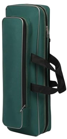 Harilla Bolso del Poste de Pesca Bolsa de Hombros con Estuche Lateral versátil Estuche de caña de Pesca en Equipo de Pesca Bolsa para Pesca con Mosca, Verde Oscuro, 60cm