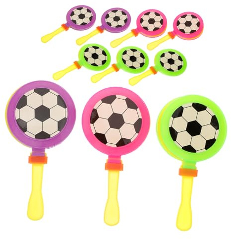 MAGICLULU Battimani Rumorosi in Plastica 10 Pezzi, Strumenti Acustici Per Sostenitori Calcio, Accessori Per Feste Sportive e Celebrazioni, Leggeri e Facili Da Usare Per Adulti e Ragazzo Ragazza