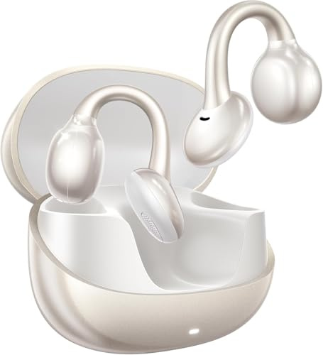 JOYROOM Écouteurs Open Ear,【Son Piloté par App】 Bluetooth 5.4, Ecouteurs sans Fil à Clip, 4.9g Ultra-Légers & Confortables, IA-ENC, Détection L/R Auto, Son Immersif, Idéaux pour Sport & Quotidien