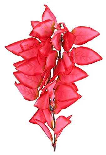 BORDSTRACT Plantes artificielles en plastique pour reptiles - Décoration de feuilles suspendues - Avec ventouse pour aquarium de terrarium et reptiles (T-1033D5)