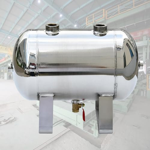 Réservoir tampon de compresseur d'air d'usine/laboratoire 50 L, 40 L, 30 L, 20 L, 10 L, 5 L, réservoir de stockage de gaz de grande capacité en acier inoxydable(30L/69x24x31cm)