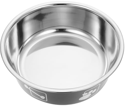 Levemolo Ciotola per Cani in Acciaio Resistente Xl Antiscivolo con Superficie Liscia e Design Stabile Scodella per Acqua e Cibo Facile da Pulire per Cani e Gatti