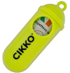 CIKKO - Portacenere Portatile Ecologico in Plastica Riciclata e Riciclabile – Tascabile, Anti-odore – Ideale per Cicche Filtrini e Chewing Gum – Rispetta l’Ambiente - Made in Italy (Verde Acido)
