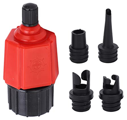 Kit Adattatore Universale Gonfiaggio Rapido 4 Ugelli In Per Pompa Auto Bici - Raccordo Multi Valvola A Tenuta Perfetta Kayak E Tavola Connettore Leggero Gommone Materassino Gonfiabile
