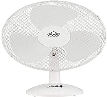 DCG - 9030 Ventilatore da Tavolo Diametro 30 cm Colore Bianco