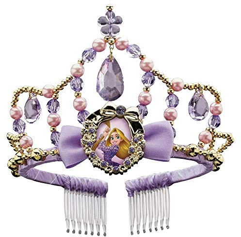 Disney Princess officiella pannband, prinsessan Rapunzel Tiara, Disney kostymer och tillbehör för barn, en storlek 3 år, Talla única, Plast, Agat