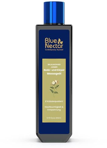 Blauer Nektar Rosmarinöl für Haarwachstum mit Bhringraj-Öl für das Haar | Natürliche Alternative zu Redensyl | Nicht klebendes ayurvedisches Haaröl mit Amla-Haaröl (9 Kräuter, 200 ml)