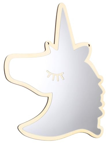 WINOMO Einhorn Spiegel Wandaufkleber Aus Acryl Kinderzimmer Acrylspiegel Für Wand Oder Glatte Flächen Wasserdicht Zum Aufhängen Oder Kleben Für Babyzimmer Spielzimmer Flur Veranda