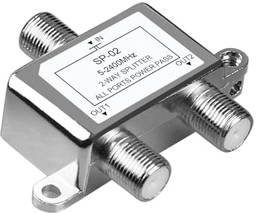 NEWCARE Digital 2-Way MoCA Compatible Coaxial Cable Splitter 5-2400MHz, RG6 Compatible, Work with Satellite TV and Internet, CATV Antenna System (COAXIAL Cable NOT Included)