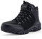 SHULOOK Walking Boots Mens Comfortable Hiking Boots High Rise Non-Slip for Trekking Outdoor (Black/Grey 10UK)