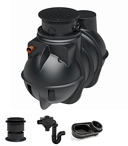 GreenLife Zisterne Erdtank 2000 Liter Komfort inkl. Ausgleichsdom, Zisternendeckel, Regenwasserfilter mit Überlaufsiphon und beruhigtem Zulauf - Regenwasserbehälter BZW. Regenwassertank unterirdisch