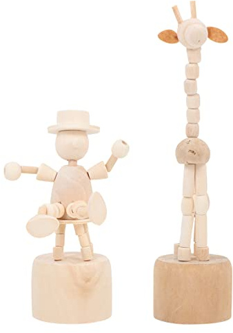 TOYANDONA Drückfigur+Giraffe Giraffe Clown Drückfigur Wackelfigur Wackeltier Statue Skulptur Desktop Ornament für Kinder Geburtstag Party Mitgebsel 6 Drücktiere