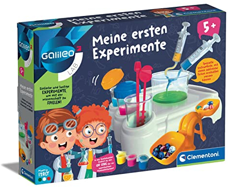 Clementoni Galileo Lab – Meine ersten Experimente, spannende Versuche für Vorschulkinder, Experimentieren mit Farben, Gewichten & Maßen, für kleine Forscher ab 5 Jahren von Clementoni 59266