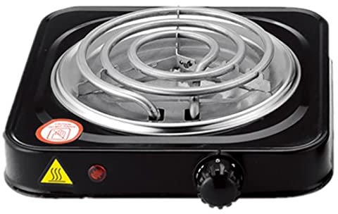 Piano Di Cottura Elettrico A Fornello Singolo, Fornello Elettrico Portatile 1000W Piastra Riscaldante Cucina Riscaldatore Caffè Regolabile Elettrodomestici Cucina Campeggio Elettrodomestici,Nero