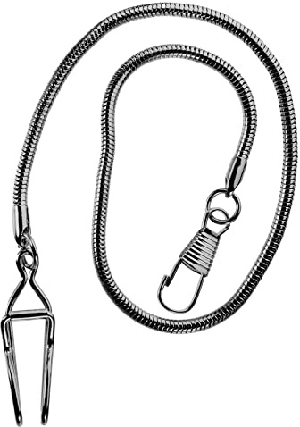 Mikikit 2 Stück Hängende Taschen-Vintage-Uhren Und für Halsketten mit Zubehör-Verschluss Albert-Kette Verdrehter Ersatz-Retro-Damen-Dekor-Clips Fob-Herren-Ketten Metall-Dicke