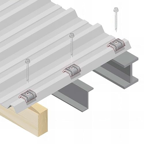 Scell-it - 100 Cavaliers étanches pour vis bacs acier Type E1 TRAPEZO TYPE E - RAL 8012