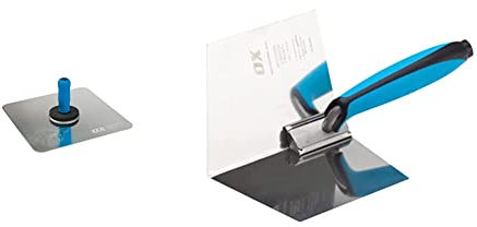 OX Pro Aluminium Hawk - 13 X 13 & OX Pro Dry Wall Internal Corner Trowel 102 X 127mm