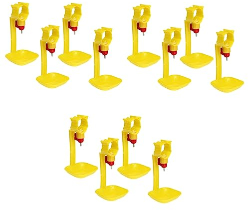 iplusmile 12 Stück Hühnereimer Automatische Hühnertränke Geflügeltränke Baby-Hühnerzubehör Automatischer Wasserspender Trinkbecher Hängebecher für Huhn, Ente, Vogel