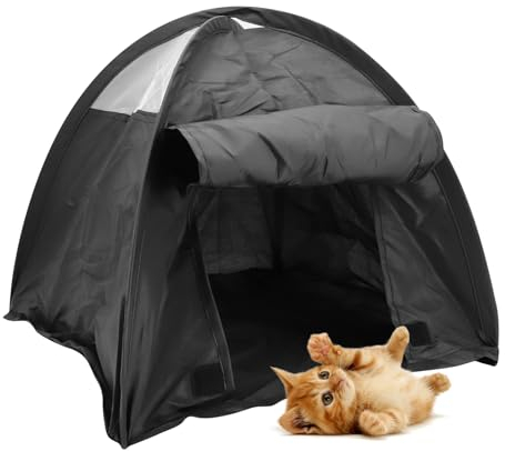 Beowanzk Klein Katzenzelt, Katzenhaus Outdoor, Katzenhütte Outdoor, Cat House für Kätzchen und Welpen Faltbar