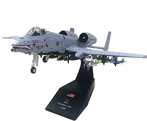 AZIZAT A-10 Thunderbolt II Warthog Attack Flugzeug Metal Fighter 1/100 Modell Die-Cast Modell Flugzeug für Sammlung Festival Geschenk Ornament