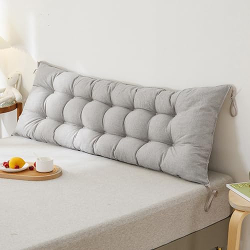 XZLZMYP Rückenkissen Lesekissen Für Bett Sofa Langes Rechteck Rücken Kissen Stützkissen Couchkissen Groß Rückenstützkissen Mit Abnehmbarem Bezug Wandkissen,I,90x10x50cm