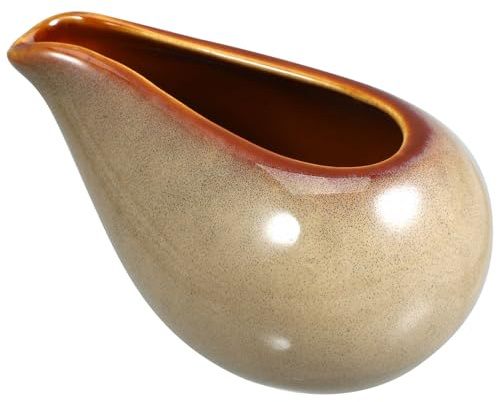 IMIKEYA Gravy Boat 100ml Mini Ceramic Creamer Small Porcelain Creamer Pitcher Syrup Dispenser Milk Jug for Coffee Tea Sauce A