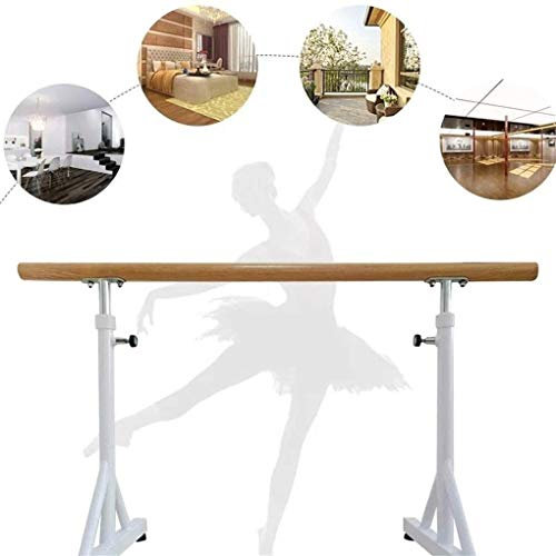 Ballettstange, Doppel-Ballettstange, klappbare Fitness-Gymnastik-Dehnungsstange, Bodentyp-Heimtanzstange, höhenverstellbar (Farbe: Rosa, Größe: 1 m)