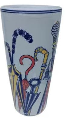 Classic Umbrella Stand Ceramic 18 Round Victorian Design Walking Stick Holder (M284)