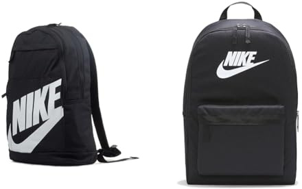 Nike DD0559 Elemental 2 Tasche Black/White 1size & DC4244 Heritage Rucksack/Black/White Einheitsgröße