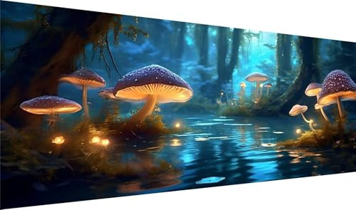 Diamond Painting Erwachsene Pilz Diamond Painting Bilder, Diamond Painting See, Diamond Painting Set mit Diamond Painting Zubehör, Crystal Art Basteln, Deko Wohnzimmer, Geschenke Frauen 30x60cm S2-237