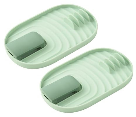 Spoon Rest for Stove Top 2 Pcs - Foldable Spoon Holder for Stove Top - Spatula, Tong & Pot Lid Holder for Kitchen Counter - Utensil Rest for Countertop While Cooking - Kitchen Spatula Rack