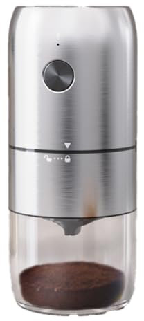 Lnfxkvva Portable Electric Burr Coffee Grinder, Small Electric Rechargeable Mini Coffee Grinder with Multiple Grinding Settings