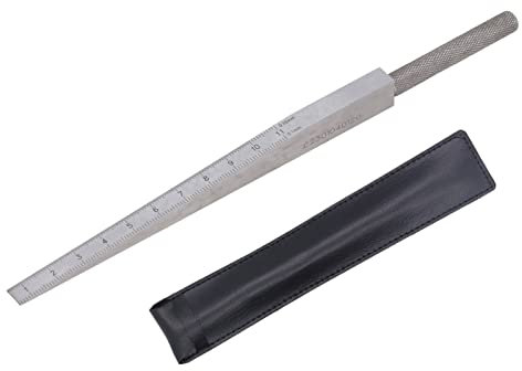 ANKROYU 0,5-11 mm Calibro conico, Spessimetro portatile per cunei, Spessimetro per spazi vuoti con borsa in pelle, Strumento per cunei di misurazione per l'elettricità ferroviaria