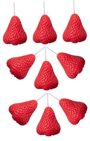 HAPINARY 9piezas Velas Aromáticas Decorativas De Vela De Fruta Para Cumpleaños Bodas y Decoración De Fiesta