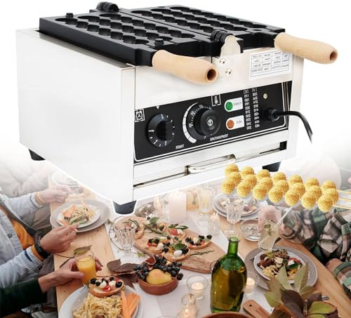 GLJTUO Gaufrier Commercial, Gaufrier À Bulles Électrique, Matériau en Acier Inoxydable De Qualité Alimentaire Épaissi, pour Restaurants Familiaux/Cafés/Snack-Bars Routiers/,