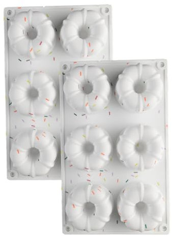 ARVALOLET 6 moldes de silicona Cavity para donuts – robusto molde antiadherente para hornear ideas creativas en la cocina